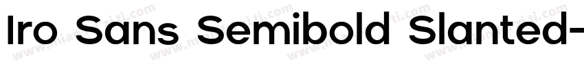 Iro Sans Semibold Slanted字体转换